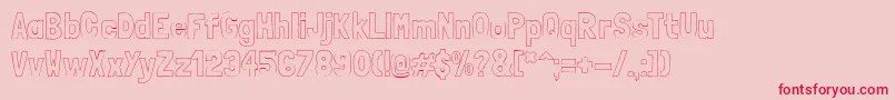 LondrinaoutlineRegular Font – Red Fonts on Pink Background