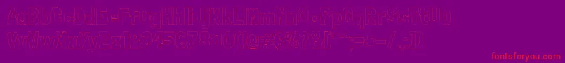 LondrinaoutlineRegular Font – Red Fonts on Purple Background