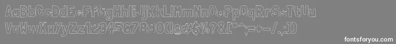 フォントLondrinaoutlineRegular – 灰色の背景に白い文字