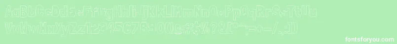 LondrinaoutlineRegular Font – White Fonts on Green Background
