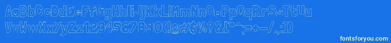 Lisätietoja LondrinaoutlineRegular-fontista LondrinaoutlineRegular-fontti – keltaiset fontit sinisellä taustalla