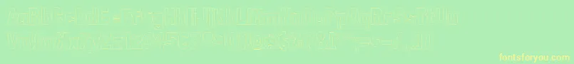 LondrinaoutlineRegular Font – Yellow Fonts on Green Background