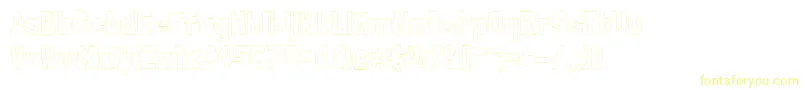LondrinaoutlineRegular-Schriftart – Gelbe Schriften auf weißem Hintergrund