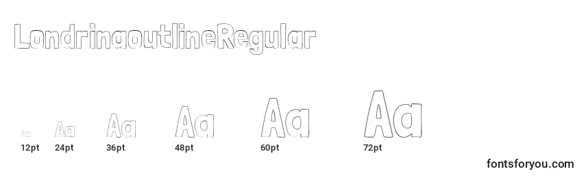 Размеры шрифта LondrinaoutlineRegular (84154)