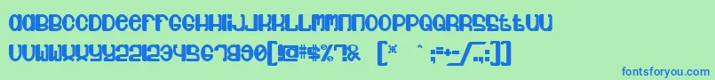 Jubie ffy Font – Blue Fonts on Green Background