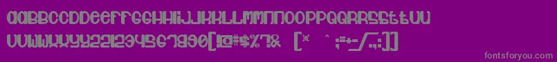 フォントJubie ffy – 紫の背景に灰色の文字