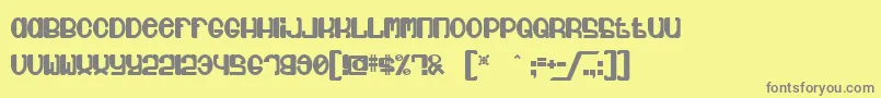 フォントJubie ffy – 黄色の背景に灰色の文字