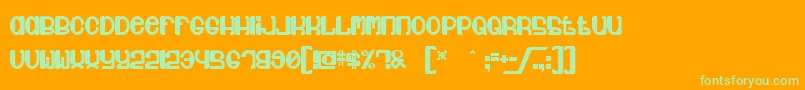 Jubie ffy Font – Green Fonts on Orange Background