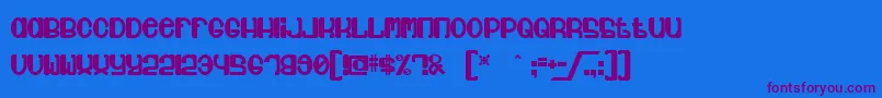 Jubie ffy Font – Purple Fonts on Blue Background