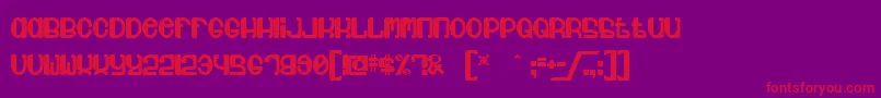 Jubie ffy Font – Red Fonts on Purple Background