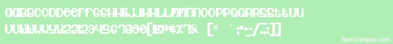 Jubie ffy Font – White Fonts on Green Background