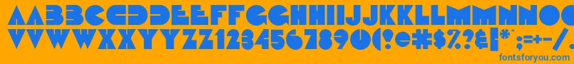 Шрифт Fattipattiflf – синие шрифты на оранжевом фоне