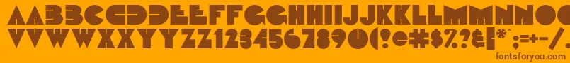 Fattipattiflf Font – Brown Fonts on Orange Background