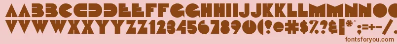 Fattipattiflf Font – Brown Fonts on Pink Background