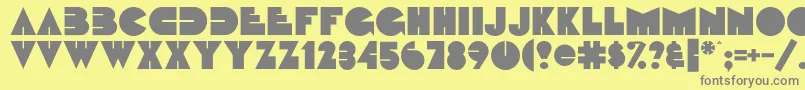 Fattipattiflf Font – Gray Fonts on Yellow Background
