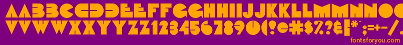 Fattipattiflf-fontti – oranssit fontit violetilla taustalla