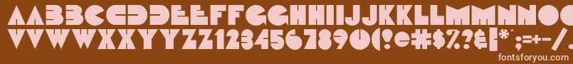 Шрифт Fattipattiflf – розовые шрифты на коричневом фоне