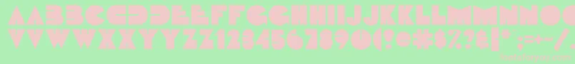 Fonte Fattipattiflf – fontes rosa em um fundo verde