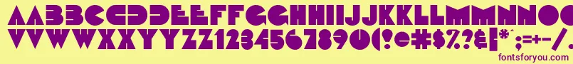 Fattipattiflf Font – Purple Fonts on Yellow Background