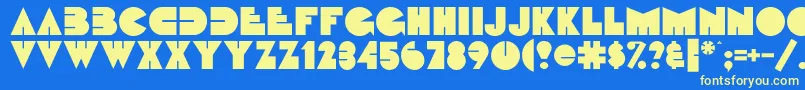 Fattipattiflf Font – Yellow Fonts on Blue Background