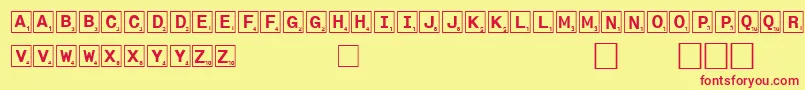 Tilez Font – Red Fonts on Yellow Background