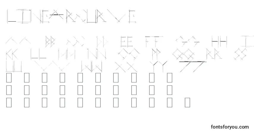 Schriftart LinearCurve – Alphabet, Zahlen, spezielle Symbole