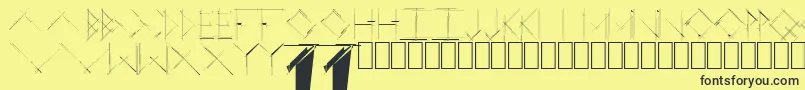 fuente LinearCurve – Fuentes Negras Sobre Fondo Amarillo