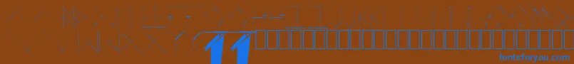 LinearCurve-fontti – siniset fontit ruskealla taustalla