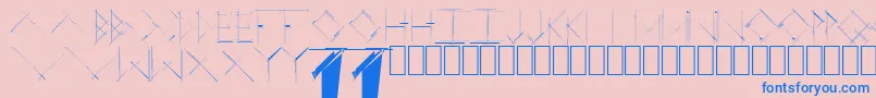 fuente LinearCurve – Fuentes Azules Sobre Fondo Rosa