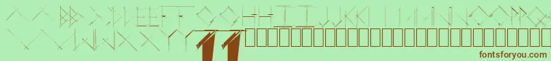 fuente LinearCurve – Fuentes Marrones Sobre Fondo Verde