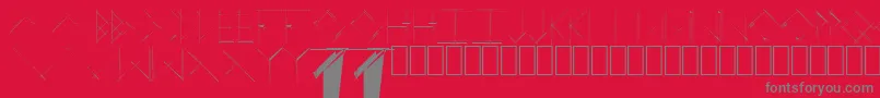 LinearCurve Font – Gray Fonts on Red Background