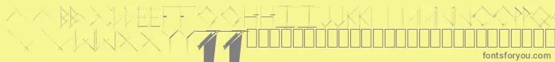 fuente LinearCurve – Fuentes Grises Sobre Fondo Amarillo