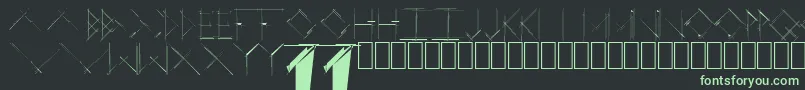 Шрифт LinearCurve – зелёные шрифты на чёрном фоне