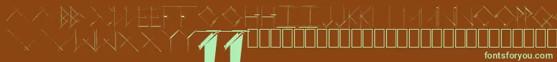 Шрифт LinearCurve – зелёные шрифты на коричневом фоне