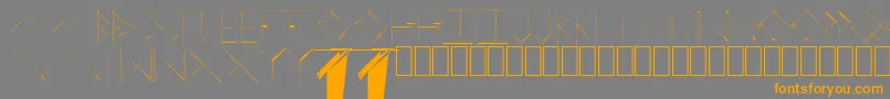 fuente LinearCurve – Fuentes Naranjas Sobre Fondo Gris