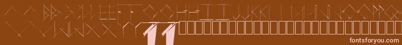 Czcionka LinearCurve – różowe czcionki na brązowym tle