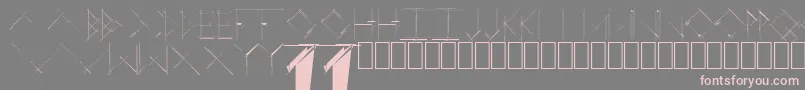 LinearCurve Font – Pink Fonts on Gray Background