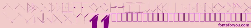 Шрифт LinearCurve – фиолетовые шрифты на розовом фоне