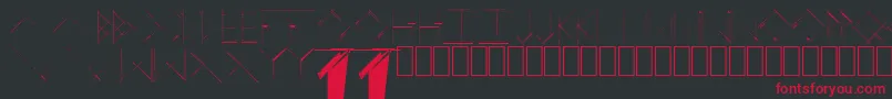 LinearCurve-fontti – punaiset fontit mustalla taustalla