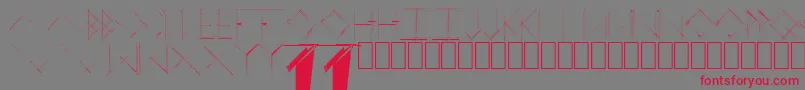 Fonte LinearCurve – fontes vermelhas em um fundo cinza