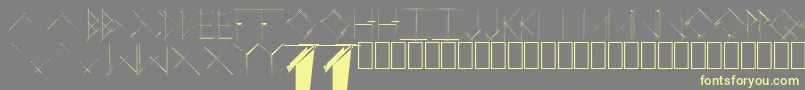 Шрифт LinearCurve – жёлтые шрифты на сером фоне