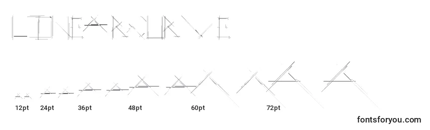Größen der Schriftart LinearCurve