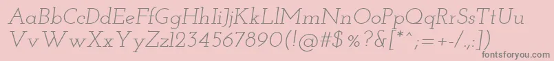 Josefinslab Italic Font – Gray Fonts on Pink Background