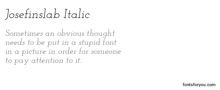 Review of the Josefinslab Italic Font