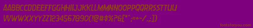 Saiba mais sobre a fonte Wormcuisinerotate2 Fonte Wormcuisinerotate2 – fontes marrons em um fundo roxo