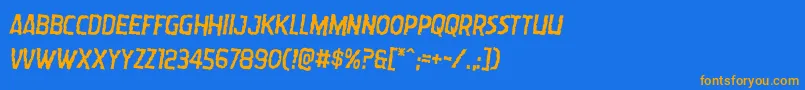 Подробнее о шрифте Wormcuisinerotate2 Шрифт Wormcuisinerotate2 – оранжевые шрифты на синем фоне