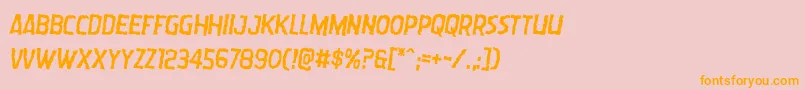 Подробнее о шрифте Wormcuisinerotate2 Шрифт Wormcuisinerotate2 – оранжевые шрифты на розовом фоне