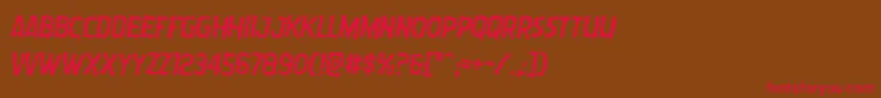 Wormcuisinerotate2 Font – Red Fonts on Brown Background