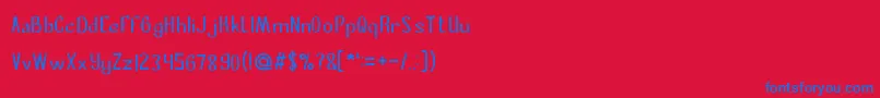 フォントMastermind – 赤い背景に青い文字