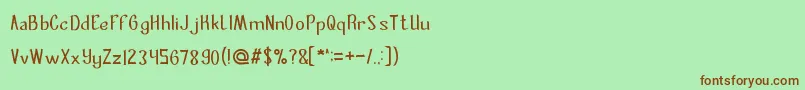 Mastermind-fontti – ruskeat fontit vihreällä taustalla